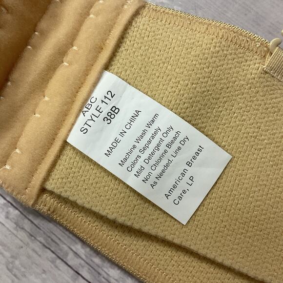 ABC American Breast Care Mastectomy Bra Womens 38B Beige Underwire 112 NEW - Picture 5 of 10